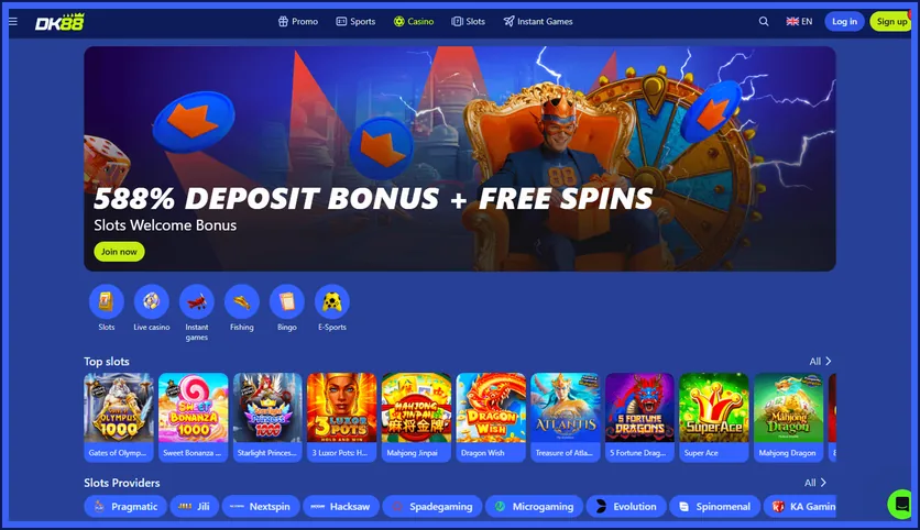 Pendaftaran dan log masuk akaun DK88 Casino dengan nombor Malaysia